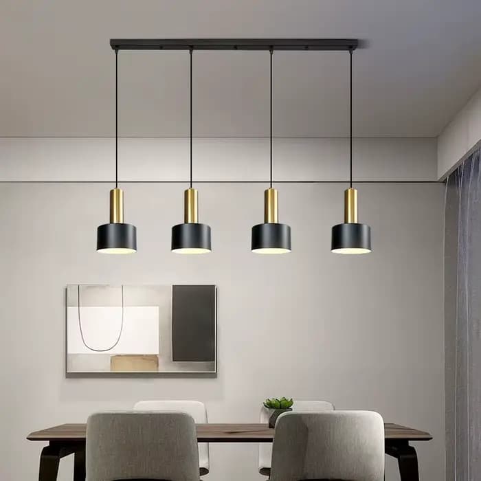 Éclairage pour salon décor à la maison nordique Simple Restaurant trois lustres de luxe moderne chambre chevet longue Table barre lampe
