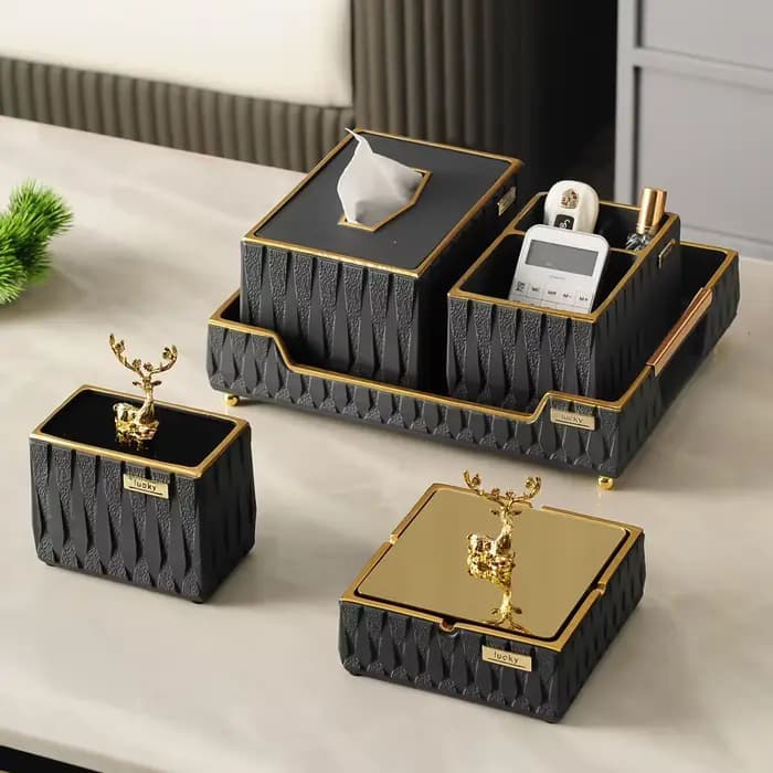 Cendrier à cendres volantes, boîte à mouchoirs, décoration d'agne, accessoires de rangement, maison, salon, lumière, bureau, créatif, luxe, simple