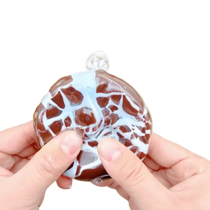 Boule anti-stress sensorielle artisanale au chocolat et à la menthe matcha, jouet à décompresser, boule de cire craquante, jouets de décompression doux