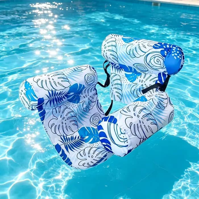 Chaise flottante gonflable pour adultes avec dossier et repose-bras intégrés