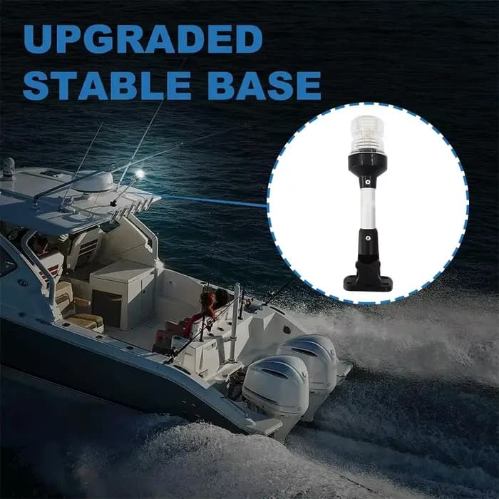 Feu de navigation complet à LED marine 360 ° Visibilité 3 milles nautiques IP67 étanche 304 en acier inoxydable pour bateau et yacht L W3B2