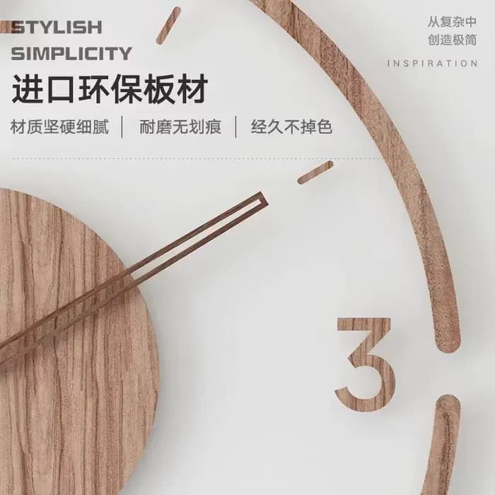 Horloge murale de mode, décoration de salon, bois massif, créative, silencieuse, nordique, Simple, horloge à Quartz, décoration de luxe