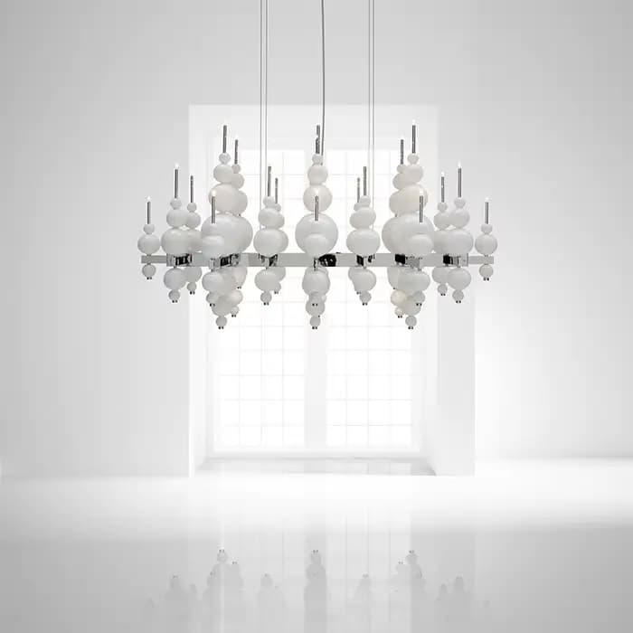 Lustre de Luxe Noir en Forme de Larmes de Lune, pour Plafond, Restaurant, Grande Table à Manger