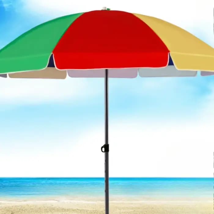 Parasol de plage professionnel grand format coupe-vent