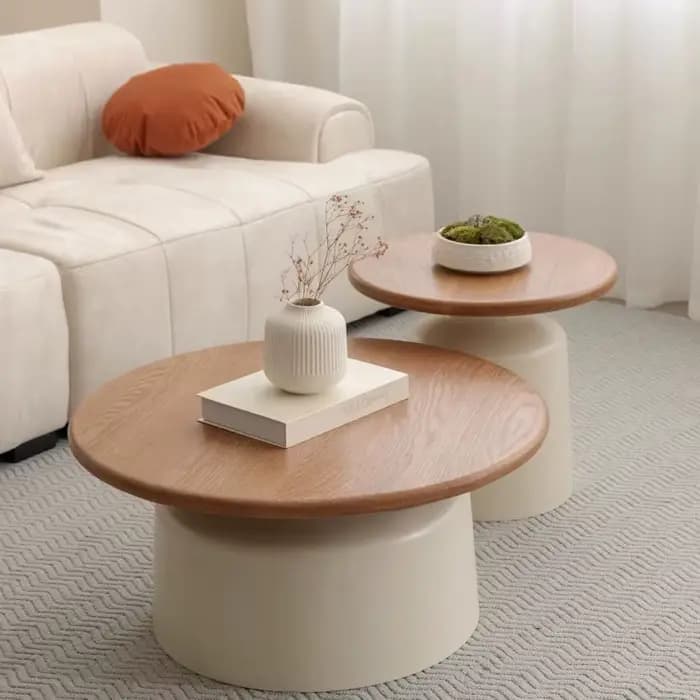 Table basse ronde en bois