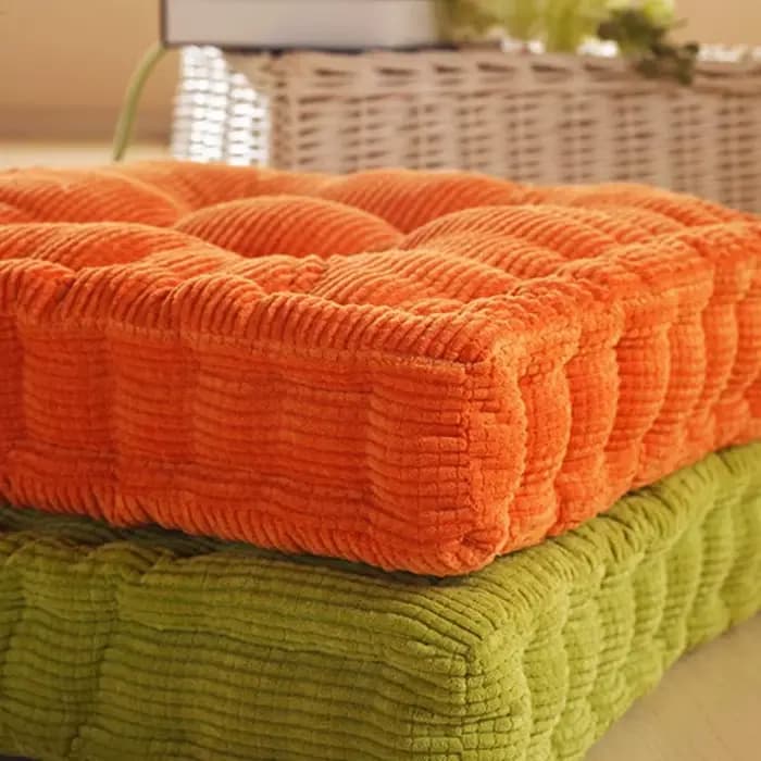 Coussin de siège capitonné grand carré rond épais coussin de chaise Tatami coussin d'oreiller de sol pour chaises de salle à manger de Patio de bureau à domicile 50x50 cm