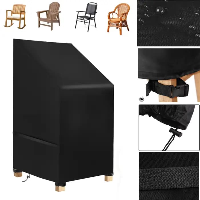 Housse de chaise d'extérieur empilable pour jardin