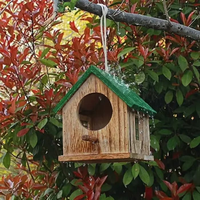 Nichoir pour oiseaux en bois imperméable