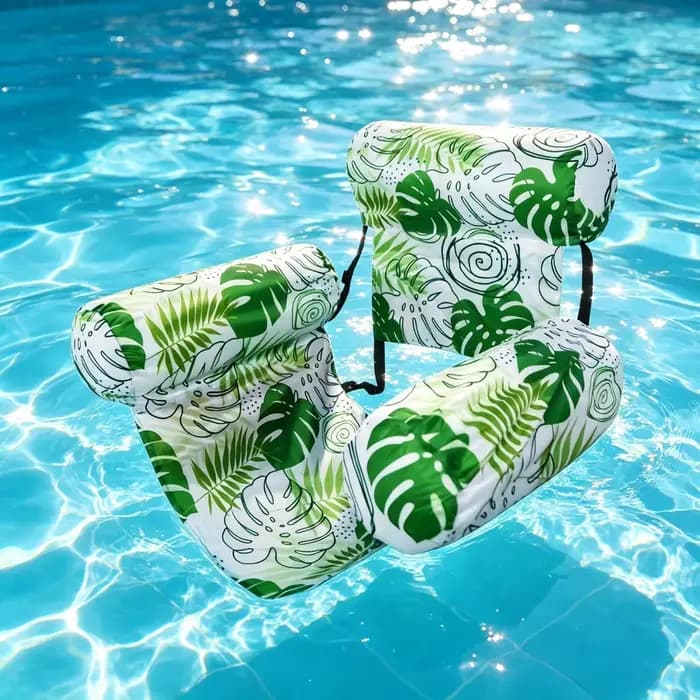 Chaise flottante gonflable pour adultes avec dossier et repose-bras intégrés