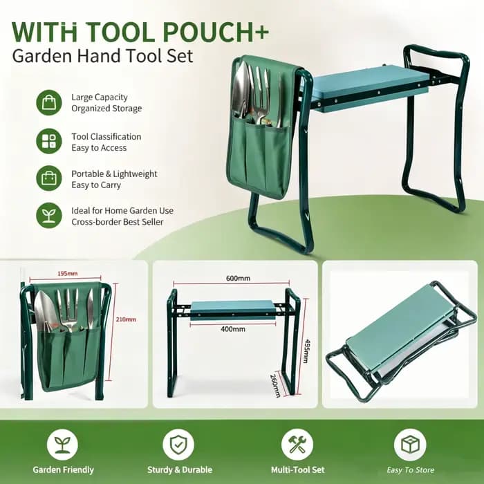 Tabouret de jardin en fer renforcé antirouille