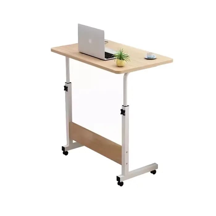 Table d'appoint de canapé de luxe à hauteur réglable, Table basse Portable en forme de C avec finition en liège pour camping-car, maison, bureau, salon, chambre à coucher