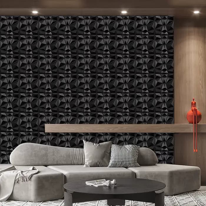 Panneaux muraux 3D pour décoration murale intérieure, panneaux muraux d'accent texturé de diamant moderne pour salon de jeu, paquet de 12/20/30