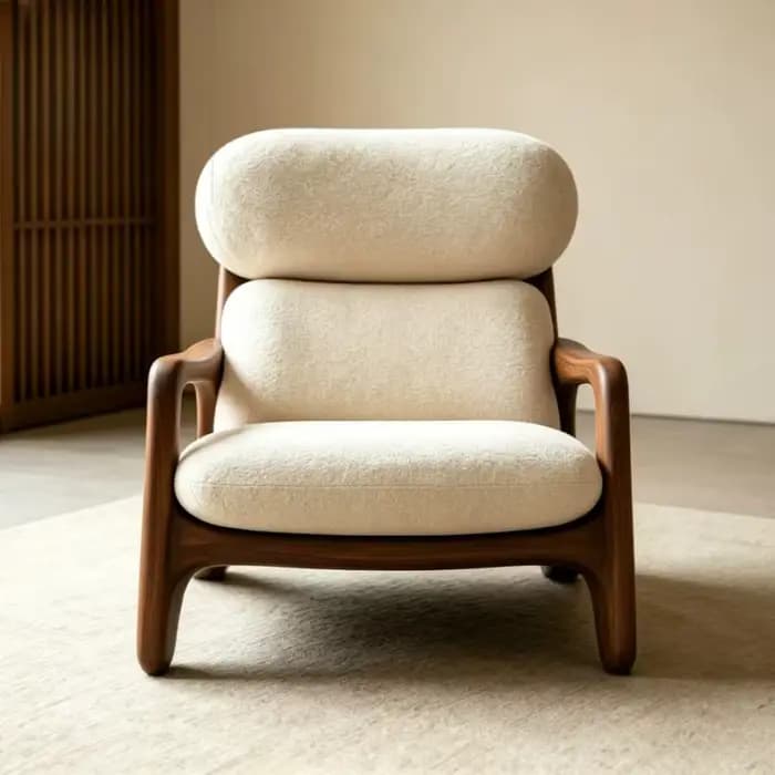Fauteuil de salon en bois