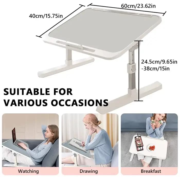 Bureau d'ordinateur pliable et réglable, bureau d'ordinateur Simple, maison, chambre à coucher, sol assis, baie vitrée, ordinateur portable, bureau, petit panneau de bureau