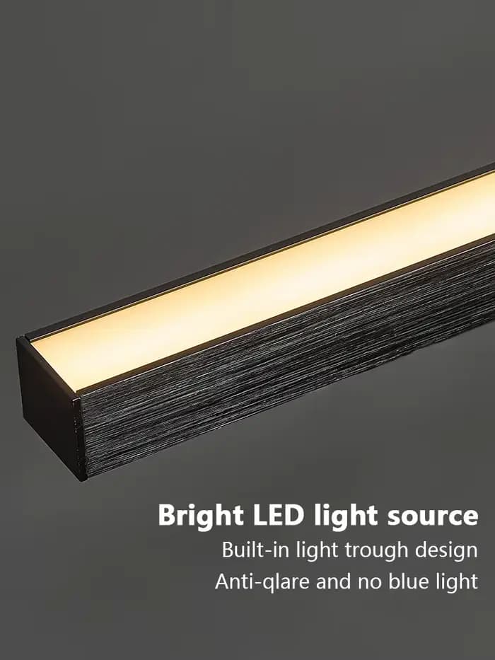lampe de salon lustre noir lampes de chambre carrées led plafonnier nordique minimaliste créatif led plafonnier bande lumières