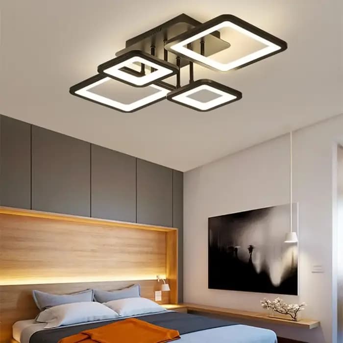 Plafonnier LED moderne pour salon, cuisine, 54W, lumière réglable, télécommande, luminaire pour chambre à coucher, éclairage domestique