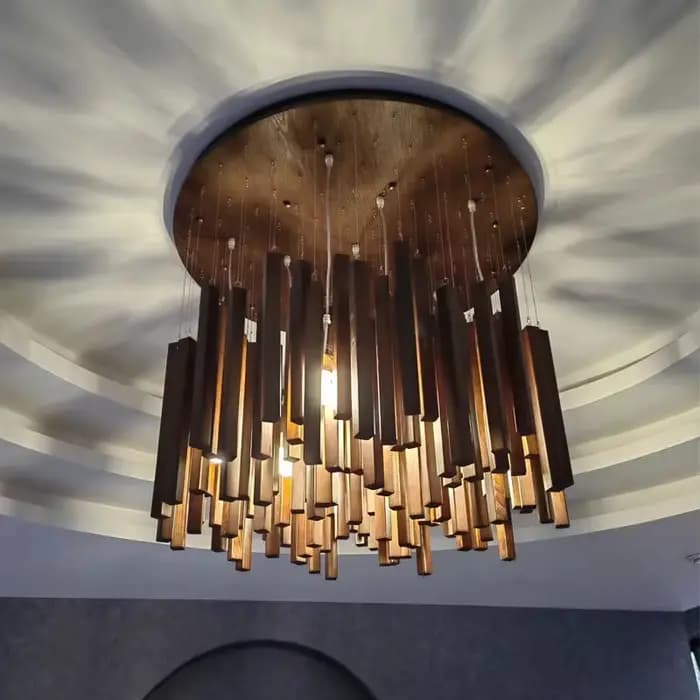 Lampe de plafond en bois japonaise, lustre de restaurant, décoration de chambre, lampes suspendues, éclairage pour salon, luminaire