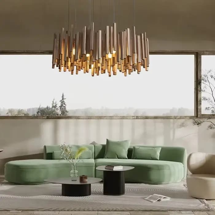 Plafonnier en bois pour restaurant, lustre de plafond, décor de chambre, lampe frontale, éclairage japonais pour salon, luminaire Ludesviation