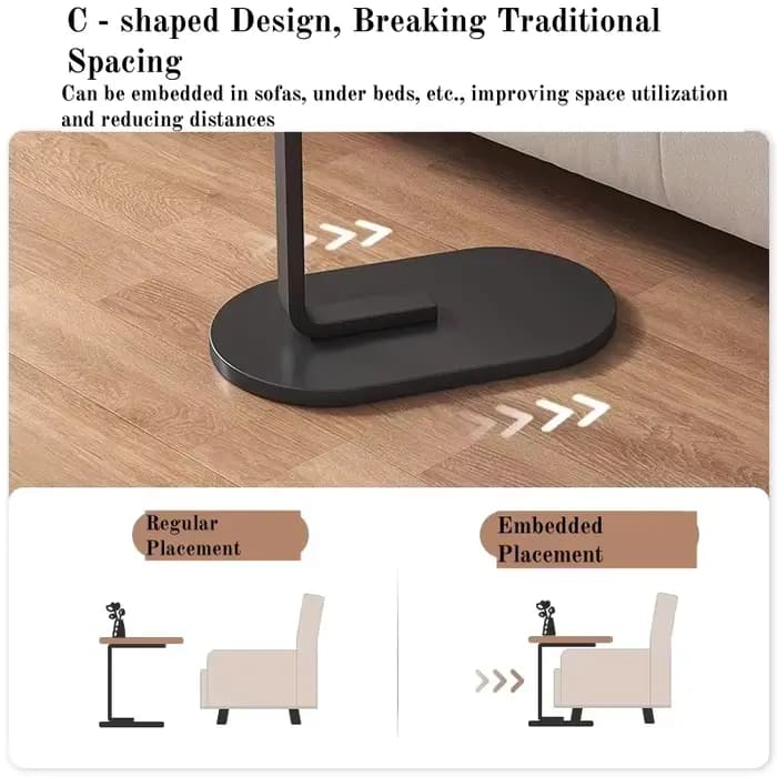 Table basse relevable réglable en hauteur en bois composite, table d'appoint multi-usages, table de chevet pour salon et chambre à coucher