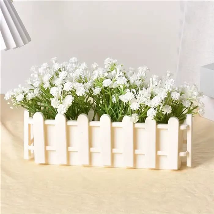 Jardinière Rectangulaire Moderne - Série de Pots avec Design Clôture Décorative - Décoration de Jardin et Maison