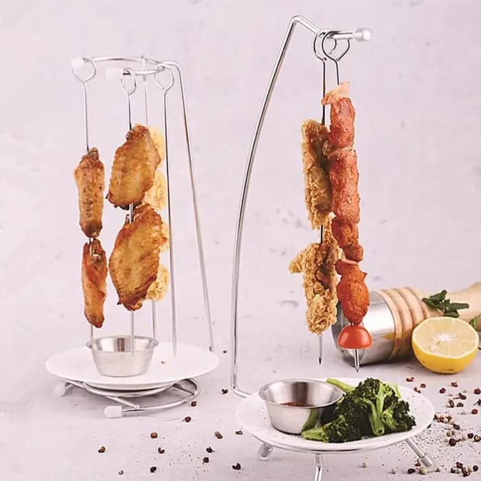 Ensemble de brochettes de Barbecue en acier inoxydable