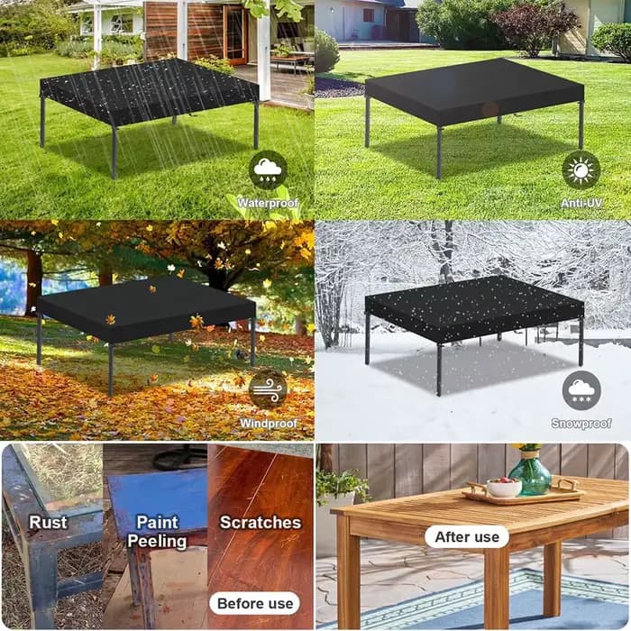 Housse de protection pour table d'extérieur