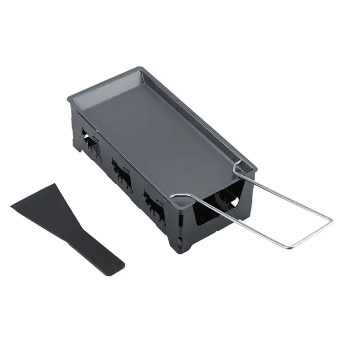 NOn Stick – plateau de cuisson Portable pour Raclette à fromage, poêle avec poignée pliable, ensemble d'outils de cuisine domestique en acier au carbone