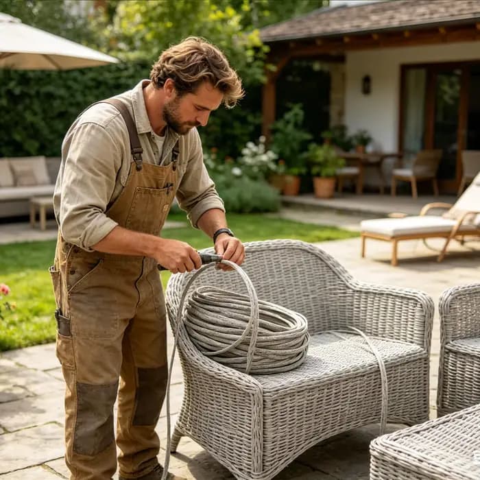 Kit de réparation pour meubles en osier