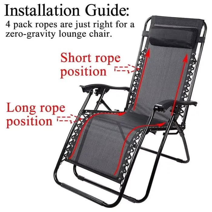 Kit de cordon de réparation de remplacement pour chaise inclinable