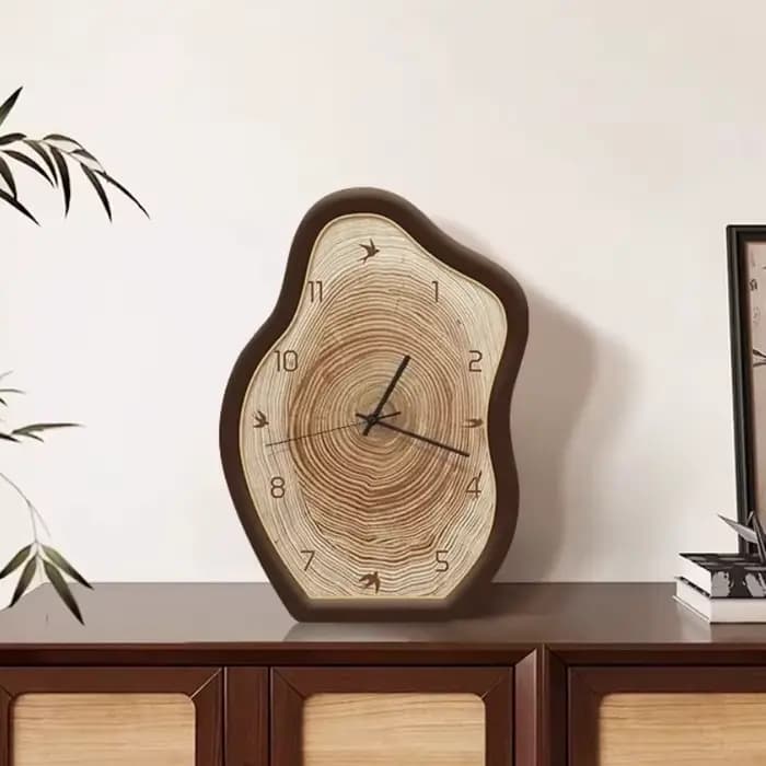 Horloges murales de salon modernes, bureau de maison rétro silencieux, ornement de décoration de chambre à coucher, ornements de décoration de maison élégants de luxe