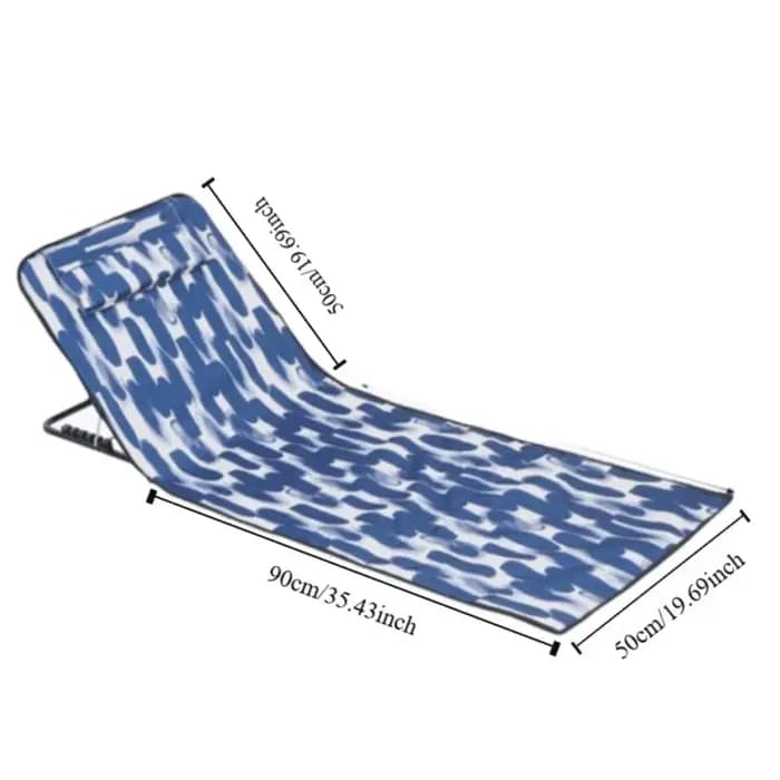 Chaise longue de plage pliable avec fonction inclinable