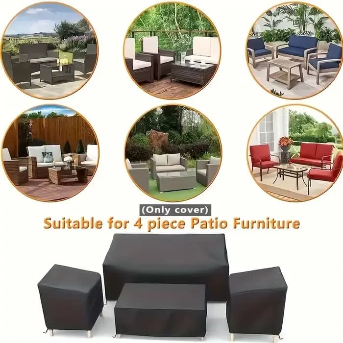 Ensemble de 4 housses de meubles de patio
