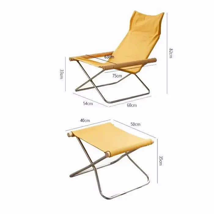 Chaise longue japonaise simple en toile