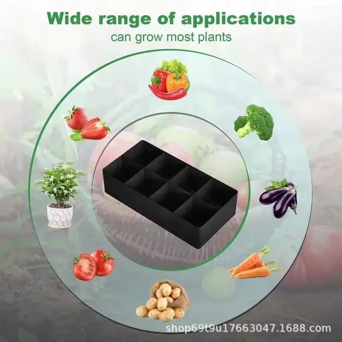 Jardinière surélevée en tissu à 8 compartiments