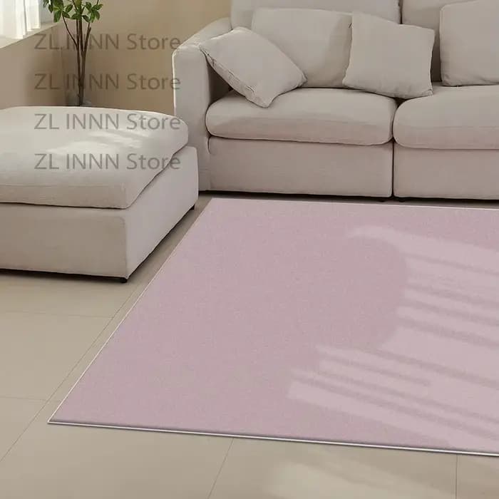 Tapis de salon noir uni, antidérapant, lavable, grand format, en velours court, moelleux, pour chambre et canapé