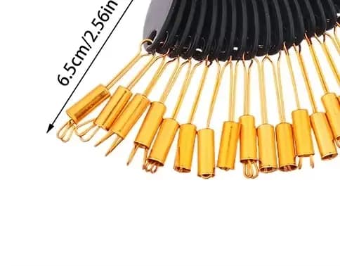 30 pièces/ensemble échantillons de cheveux pour Test couleur cheveux anneaux/carte/chart pour Salon de teinture coiffeur pratique