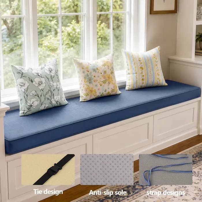 Housse de coussin sur mesure, housse de coussin de banc remplaçable