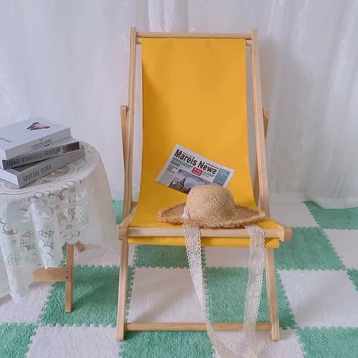 Chaise de Camping pliante en bois rose