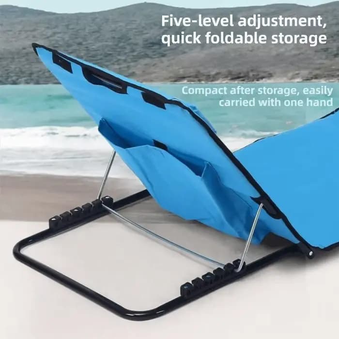 Chaise longue de plage pliable avec fonction inclinable