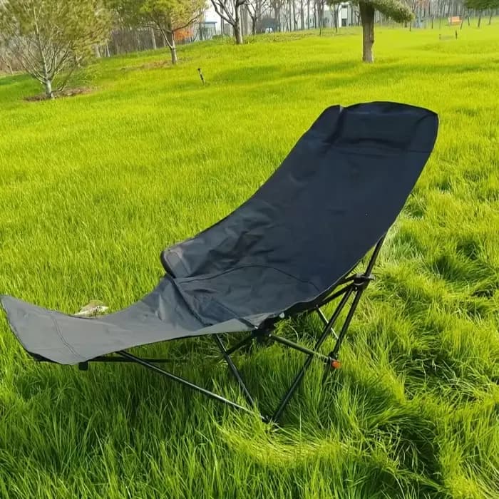 Chaise de plage pliable robuste de 300 livres avec hauteur réglable et dossier croisé