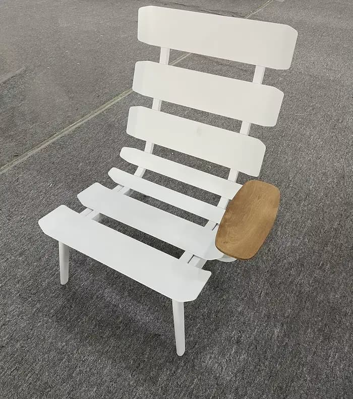 Ribon Ensemble d'extérieur 5 pièces Balcon Lit de soleil Chaise longue de plage Chaises longues et table en aluminium
