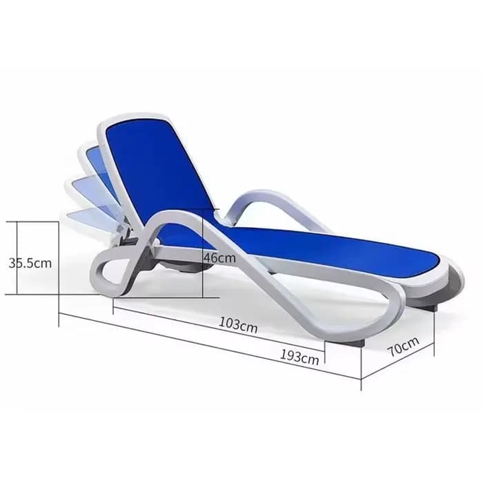 Mobilier d'extérieur chaises de plage en plastique de haute qualité