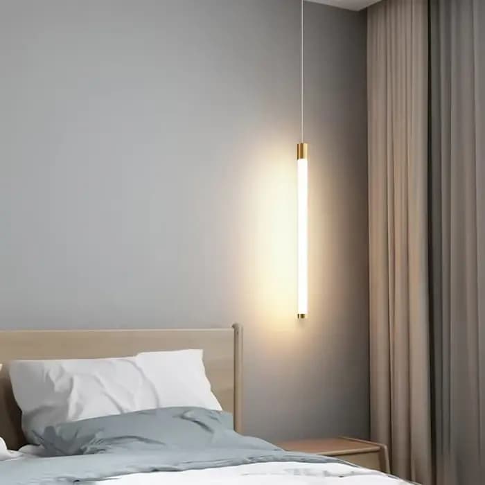Lampe à suspension verticale minimaliste chambre salon Suspension mince suspension