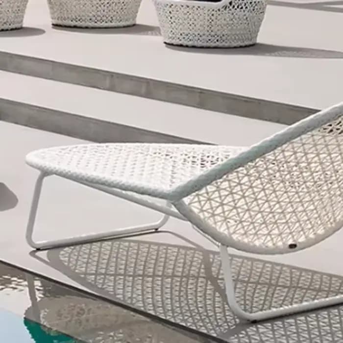 Rotin adultes Chaise pliante plage inclinable
