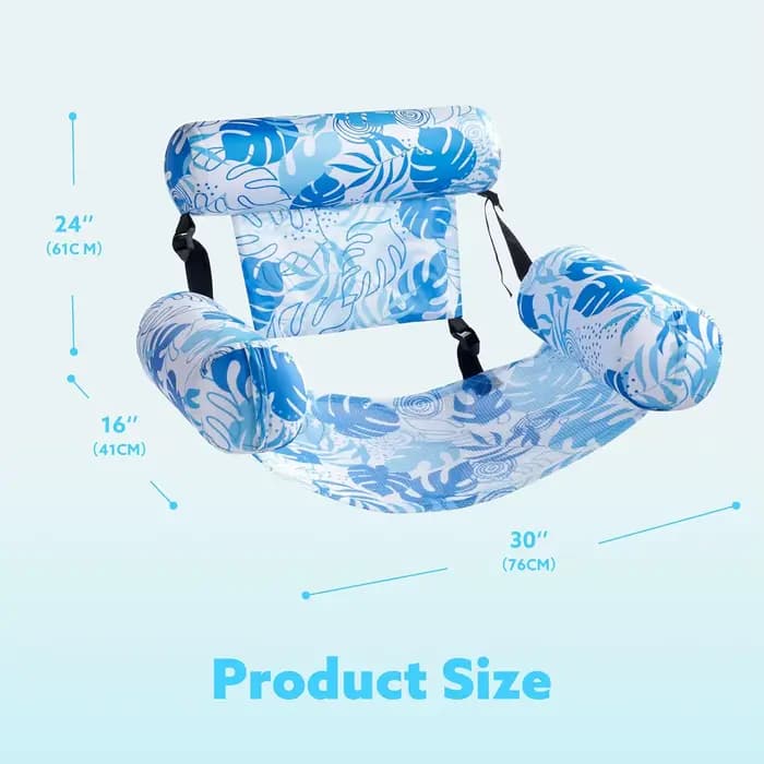 Fauteuil flottant gonflable pour adultes, chaise longue flottante, flotteur de piscine gonflable, chaise flottante pour fêtes estivales, plage, lac, divertissement aquatique