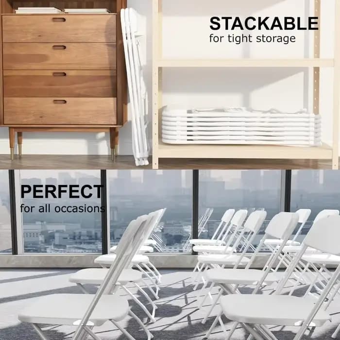 Chaise pliante blanche