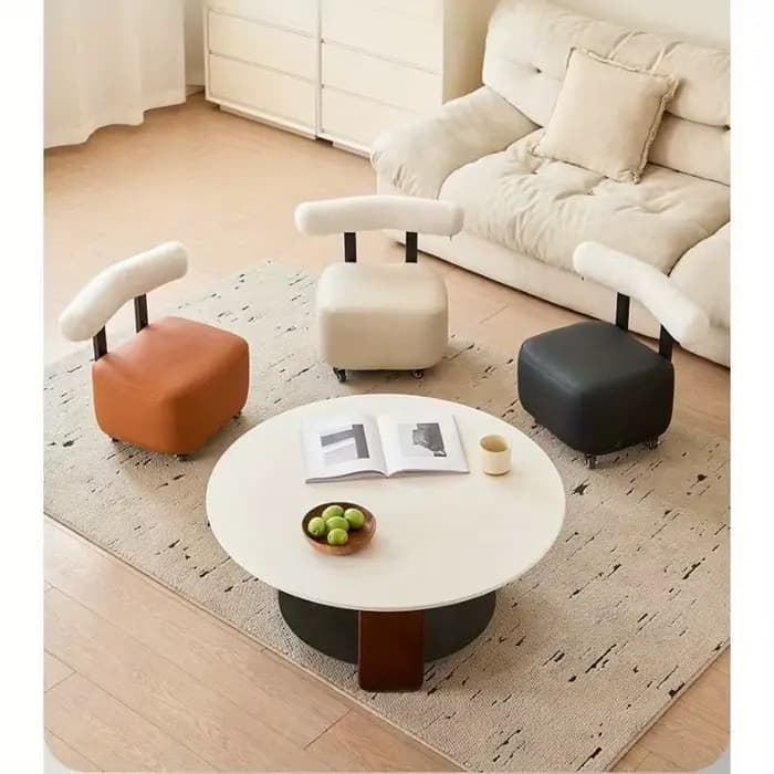 Yoyo tabouret de changement de chaussures salon créatif petit tabouret dossier en bois massif canapé tabouret ménage lumière luxe multi-usages