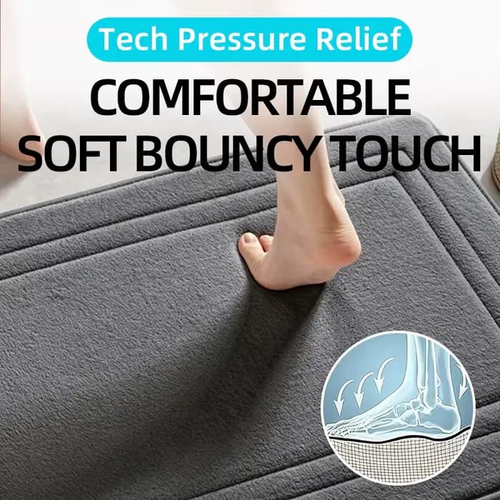 Tapis de salle de bain gris, super doux, séchage rapide et haute absorption d'eau, tapis antidérapant pour la douche, tapis décoratif pour la salle de bain à domicile