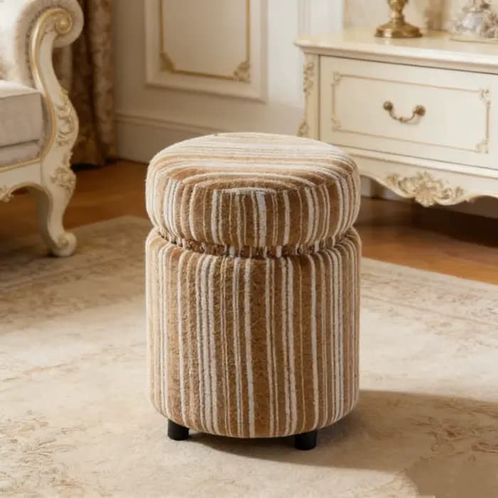 Tabouret vintage Joylive en bois massif