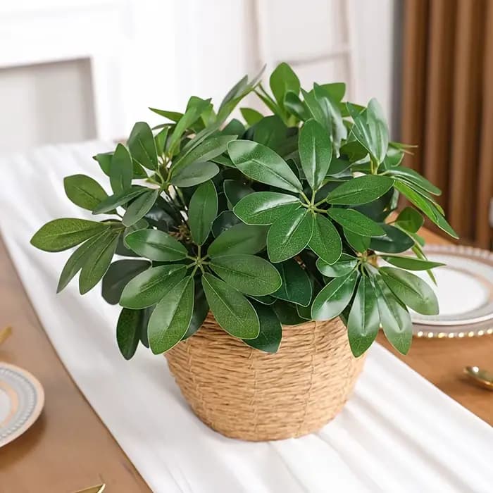 Plante artificielle | Feuilles artificielles avec tige, idéales pour la décoration du salon, de l'hôtel, de la fenêtre, du bureau, de la maison et de la chambre